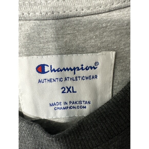 Champion Sweatshirt Mens 2X Graphite Fleece Cotton Blend Casual “C”Logo Pullover - Picture 5 of 12